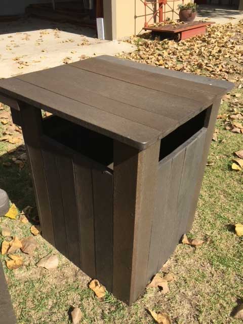 dustbins made from recycled plastic